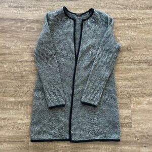 Talbots Gray Open-Front Sweater